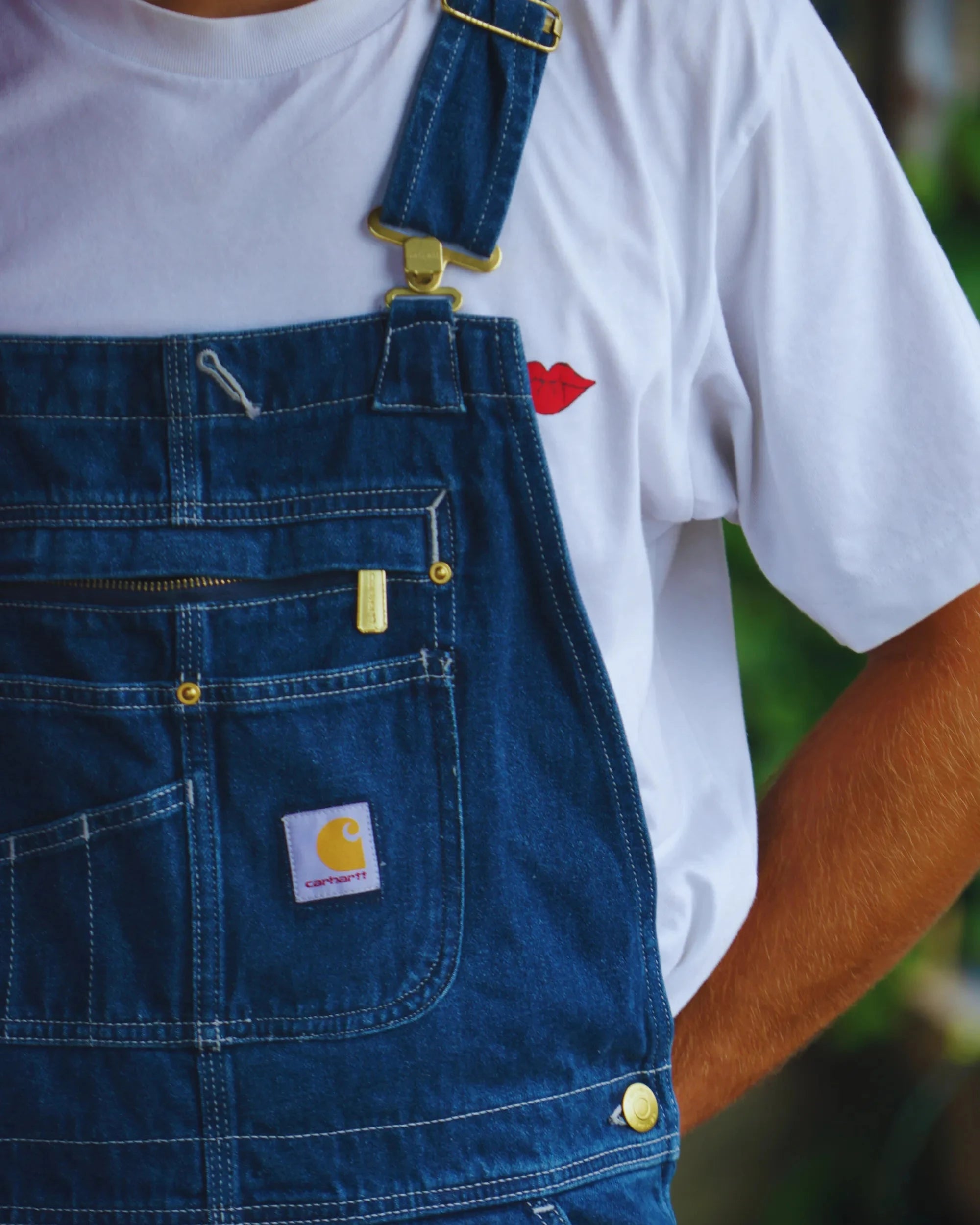 Salopette Carhartt Homme Denim Brut Ample Esprit Salopette