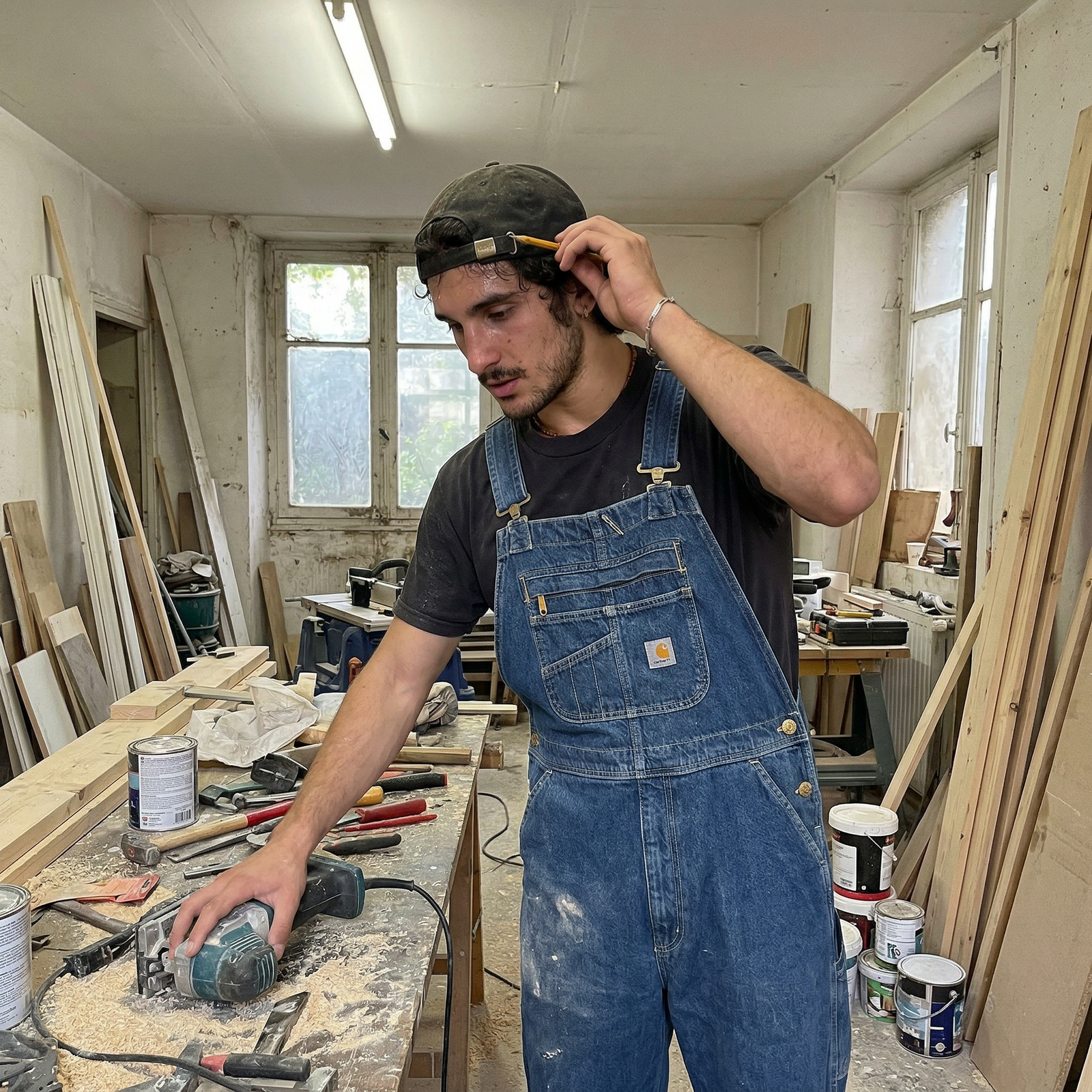 Salopette Carhartt Denim Ample